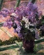 Mary Cassatt Lilacs in a Window oil on canvas